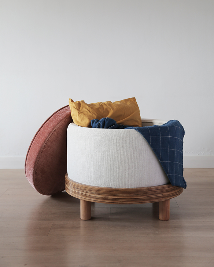 Nordica Gelato Pouf With Storage Space - Engineered Wood 2