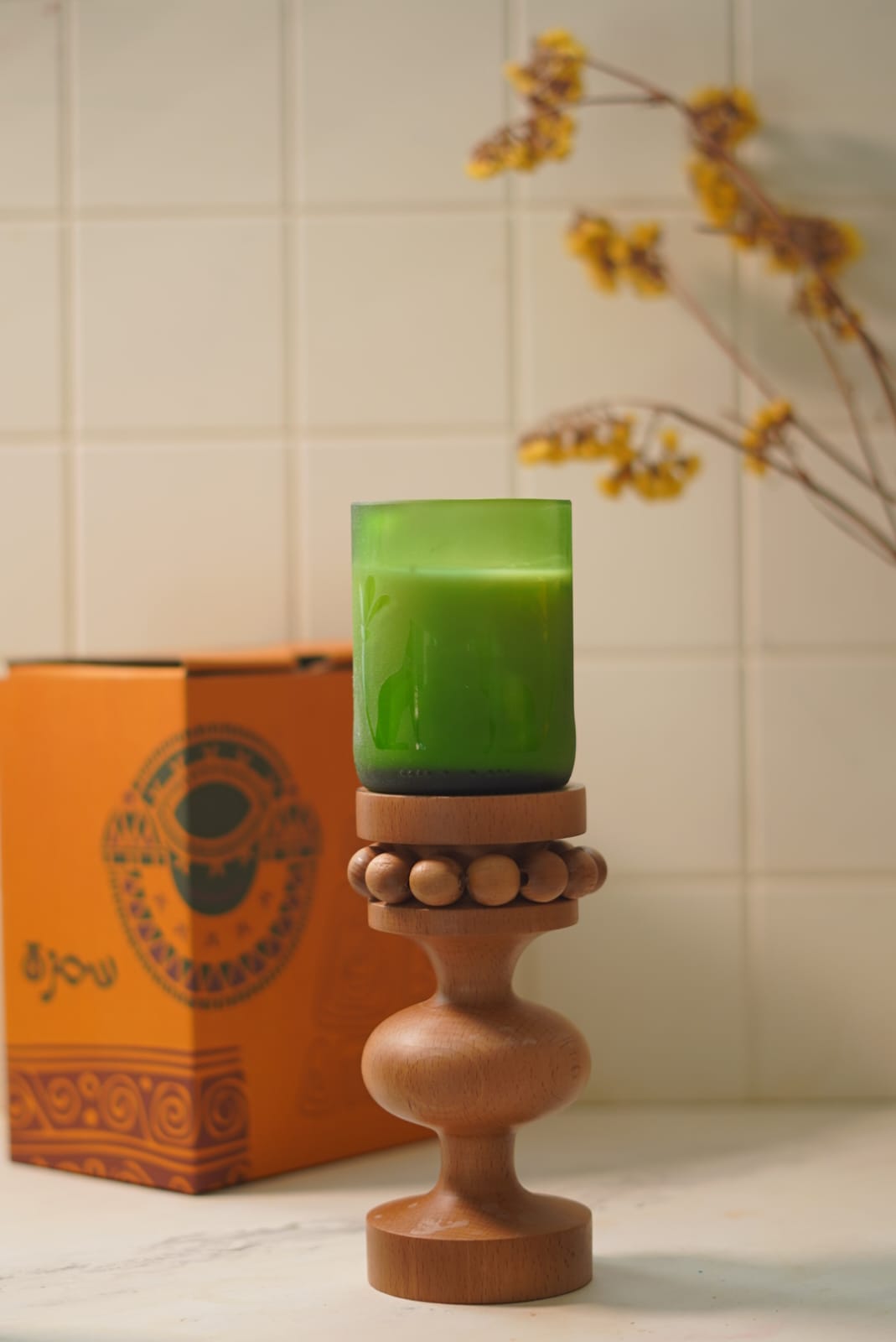 Eco-Friendly Natural Candle in Upcycled Glass 0