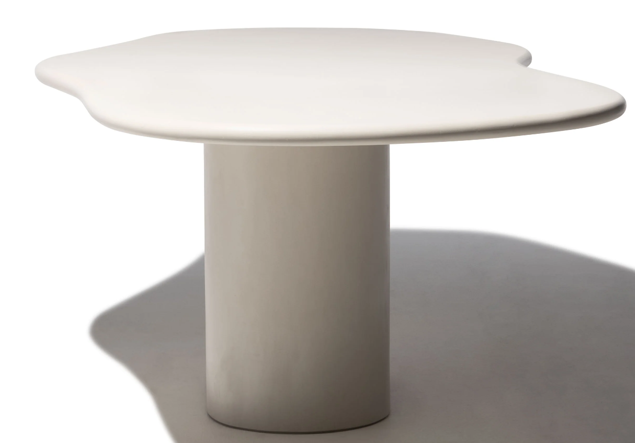 Caitie Organic Modern Dining Table With Sculpted Base 2