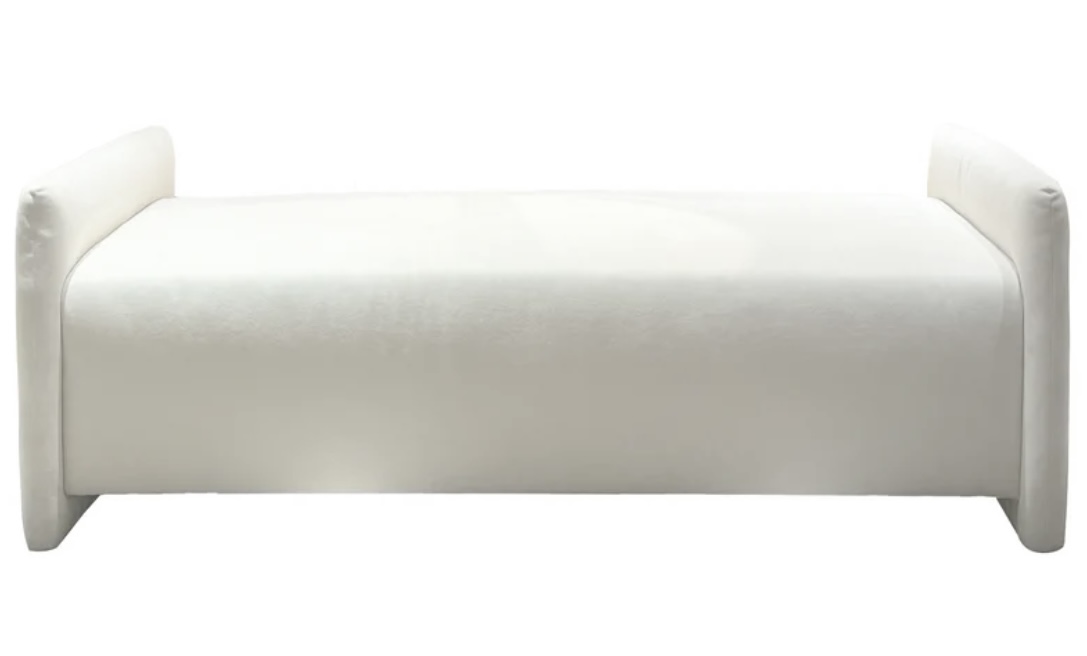 مقعد طويل ايفوري - قماش حسب الطلب