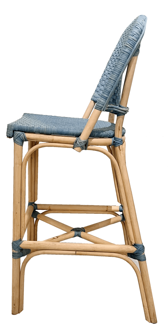 Azur Natural Bamboo Bar Stool With Woven Seat 2