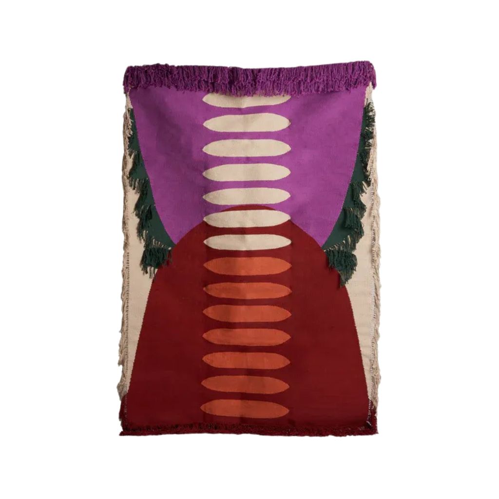 Elipse Kilim Wall Hanging - Vibrant Handwoven Textile Art Piece 0