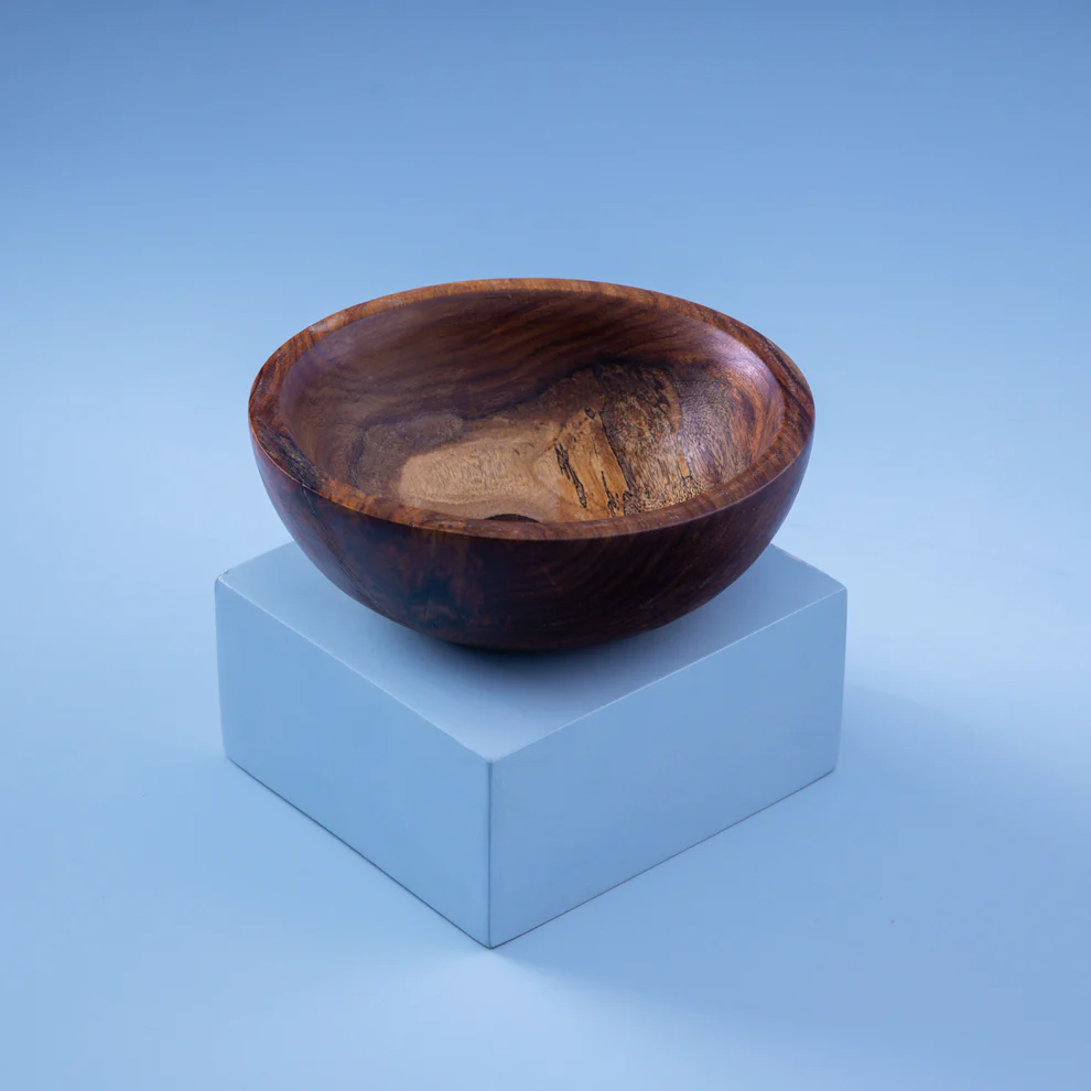 Set of Wooden Circular Bowls 4