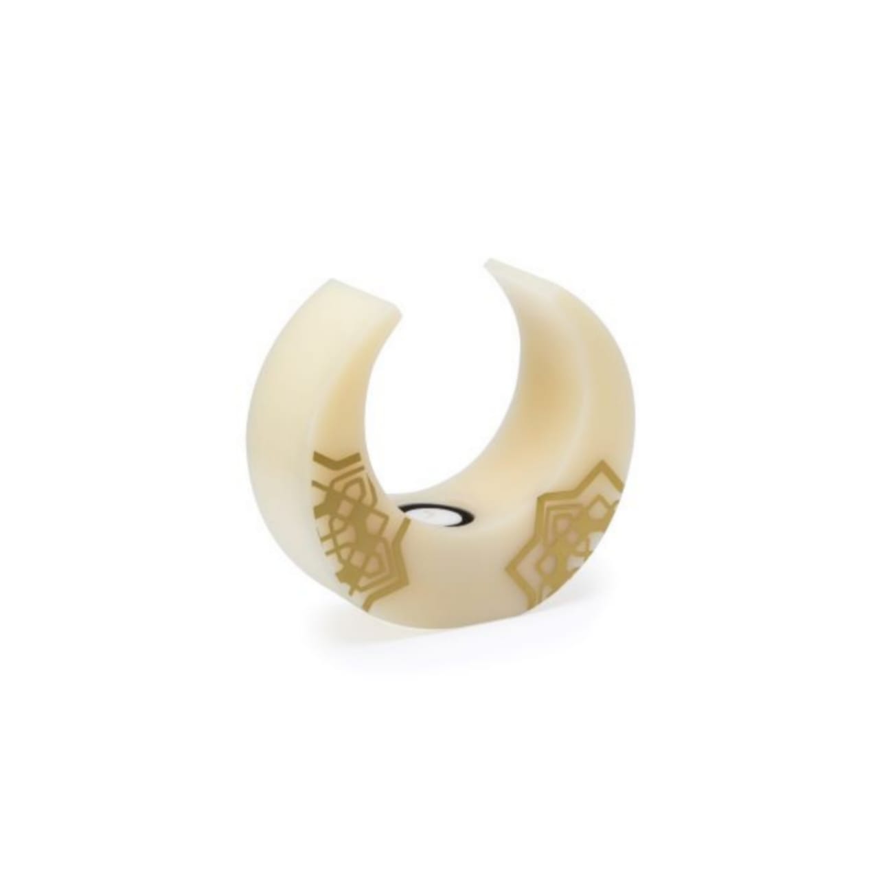 Gold Crescent Moon Candle 0