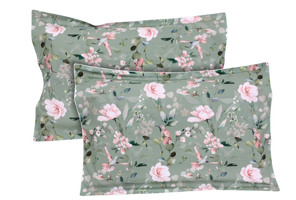 Jade Hummingbird Pillowcase - Set of 2 (350 TC) 0
