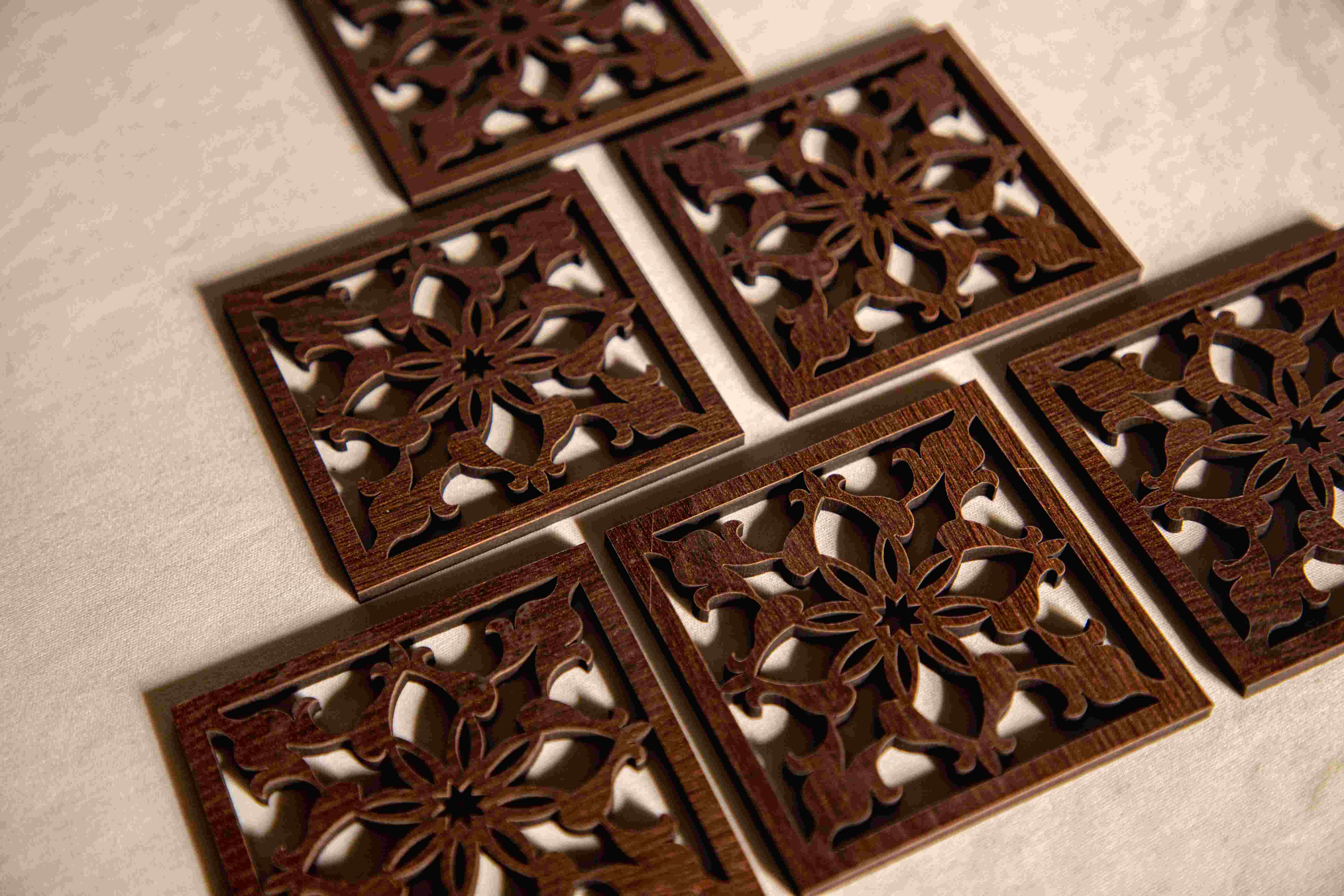 Afghan Coasters - Set of 6 4