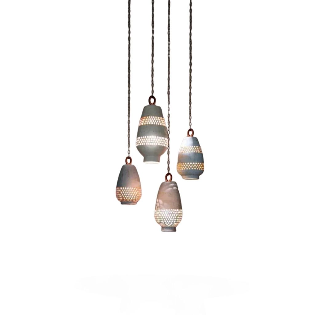 Set of 4 Arabesque Pendants 0