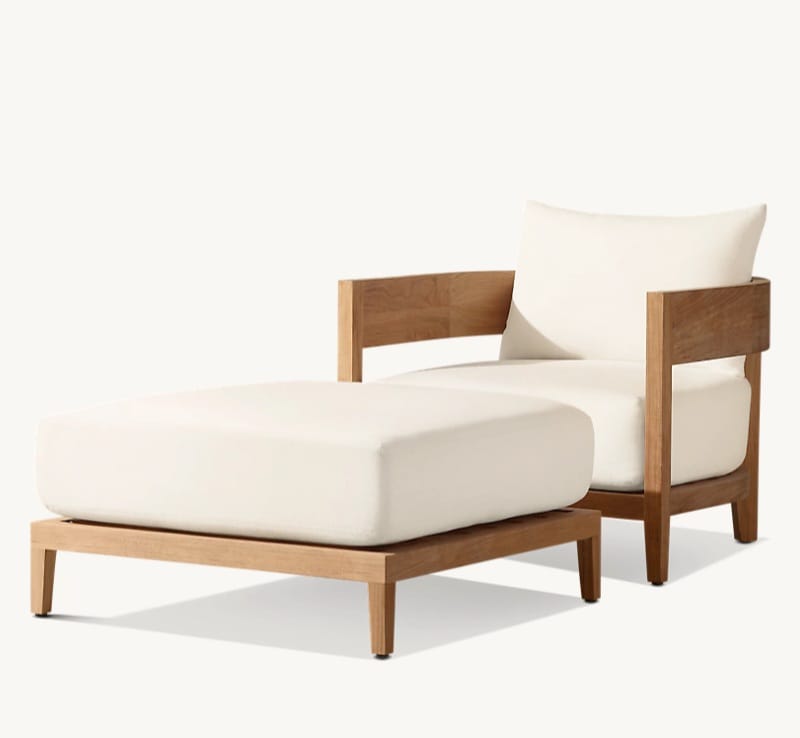 Curve Ottoman With Swedish Wood And Waterproof Fabric 2