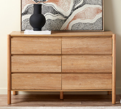 Basic Chest of 6 Drawers - Sturdy Wood Struture 1