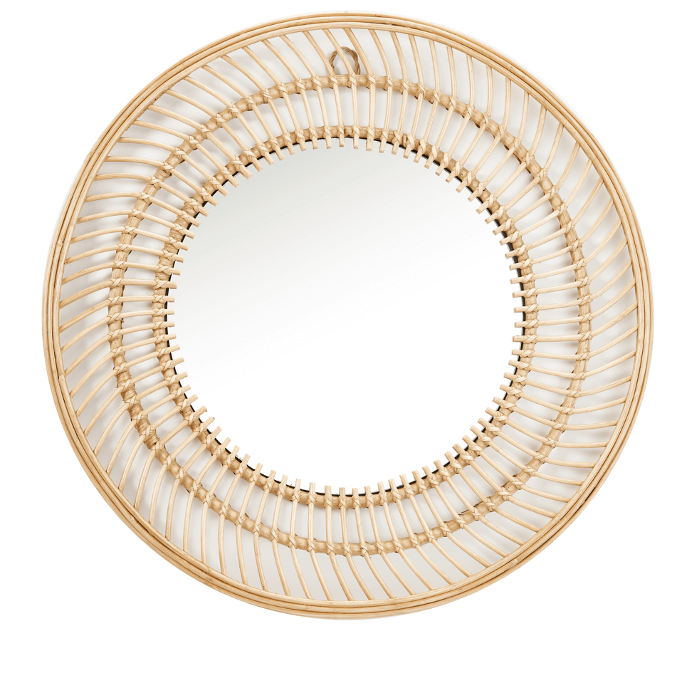 Twirl Round Bamboo Wall Mirror 0