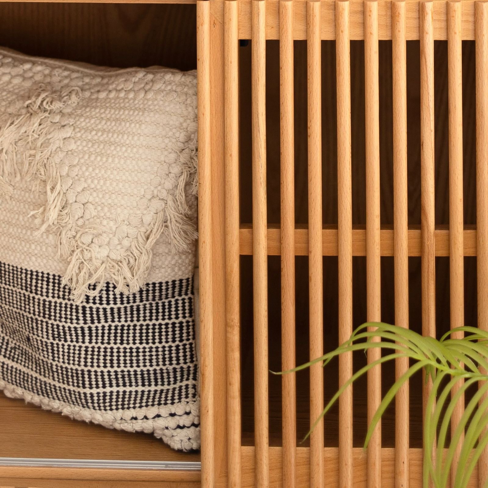 Beyla Shelf Unit In Natural Beech Wood With Oak Veneer 5
