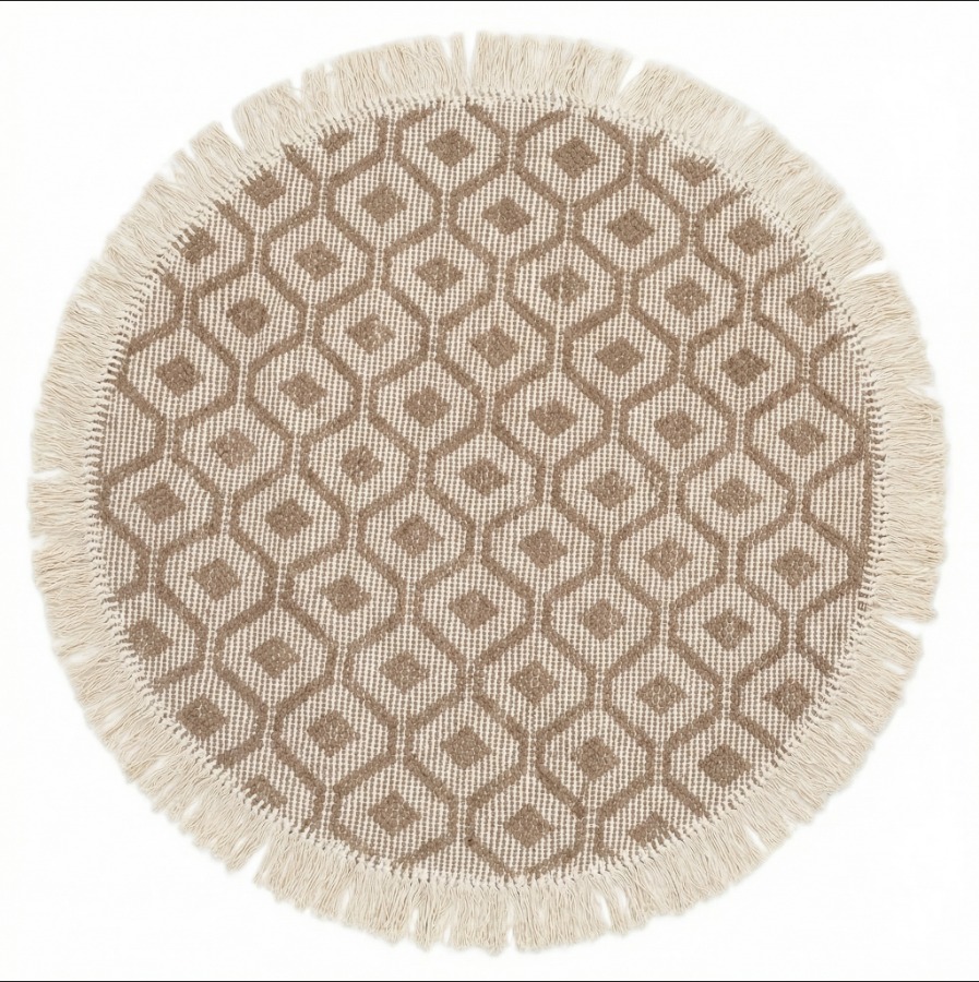 Geo Weave Round Kilim Floormat CL-005