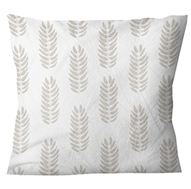 Guana Cushion (Beige on White) 0