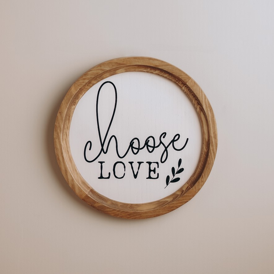 Choose Love Boho Wood Circle 0