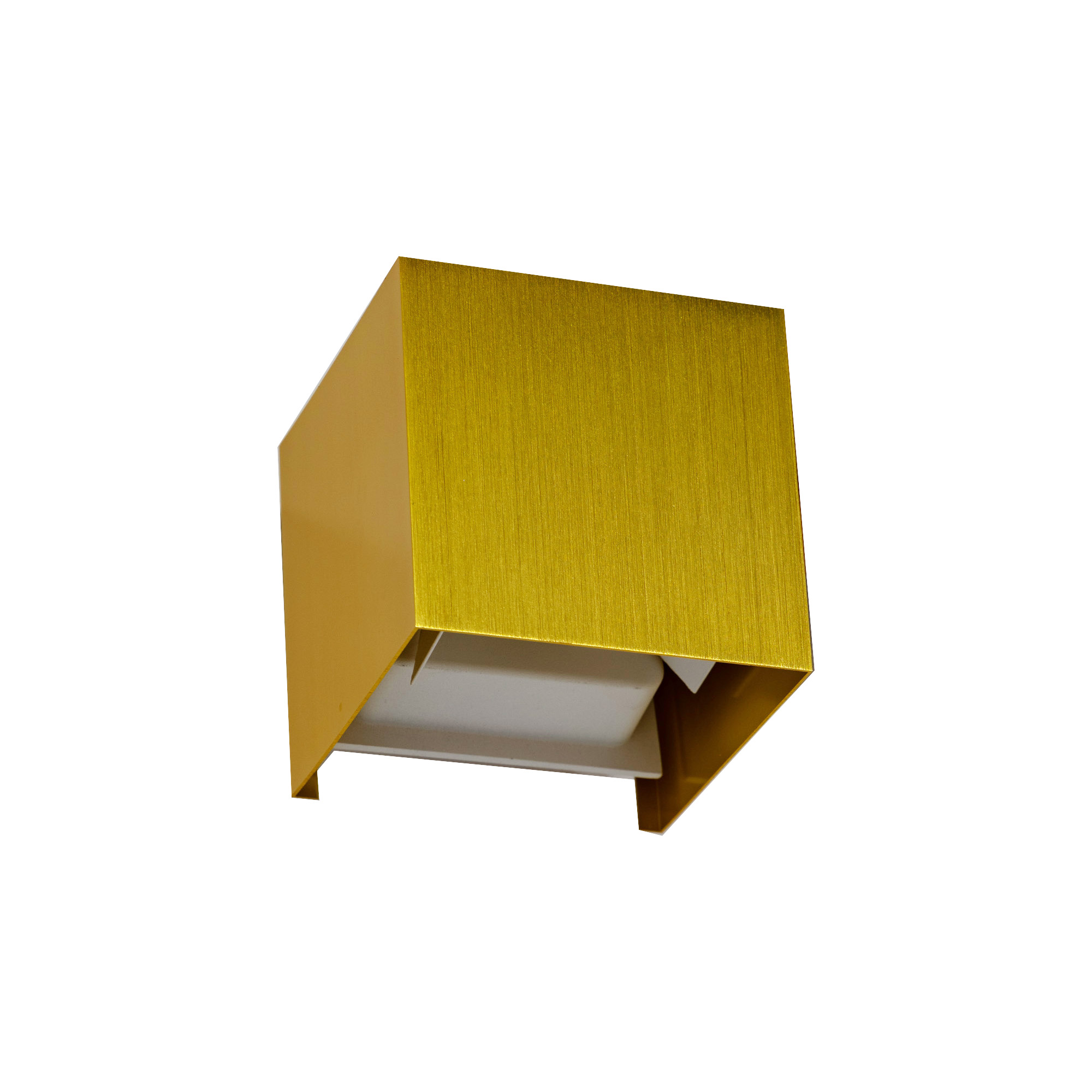Troy Gold Cube Wall Spotlight 1