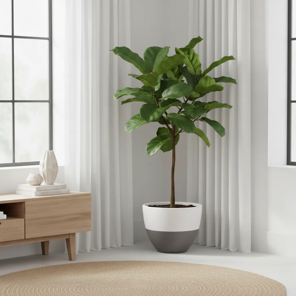 Grey & White Decorative Plant Pot - 40 cm 1