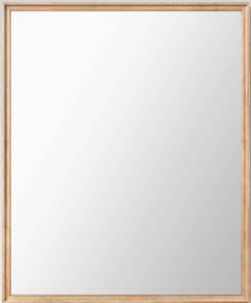 Valera Natural Wood Framed Rectangular Wall Mirror 0