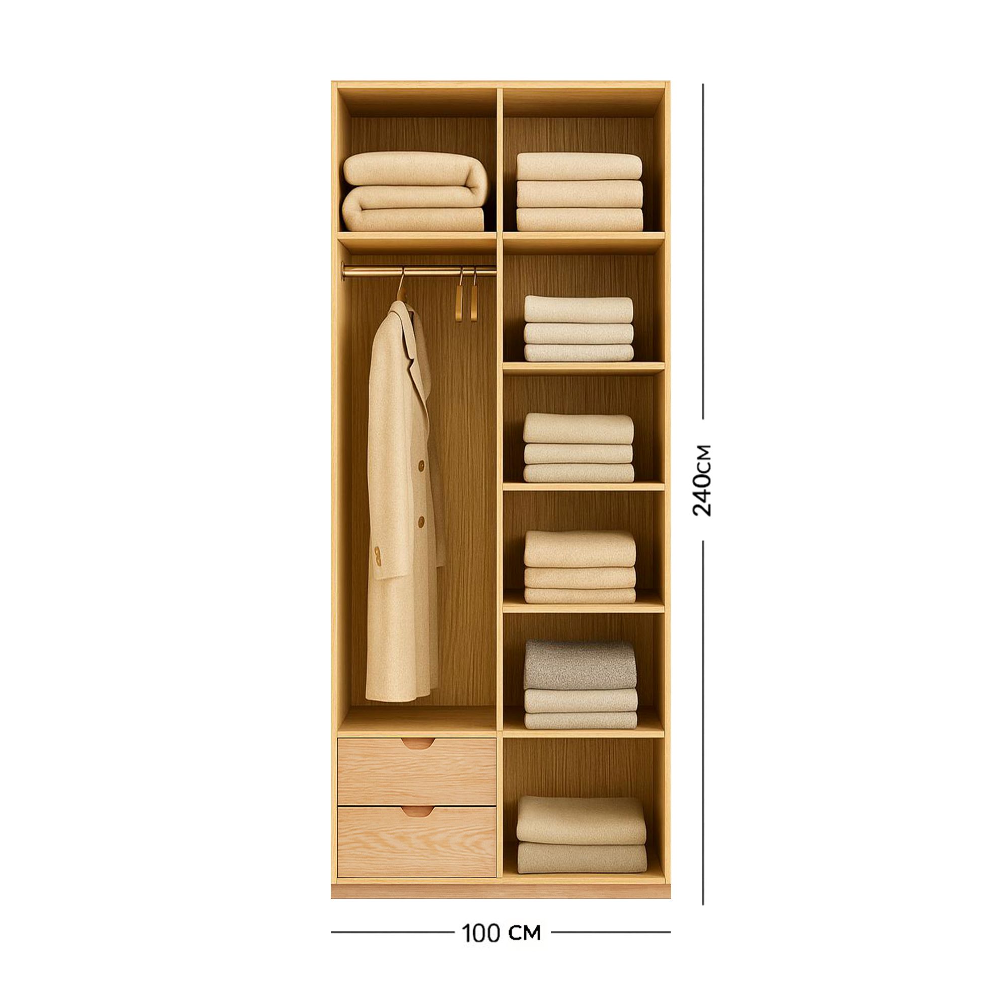 Aeris Minimal Hinged Wardrobe 1