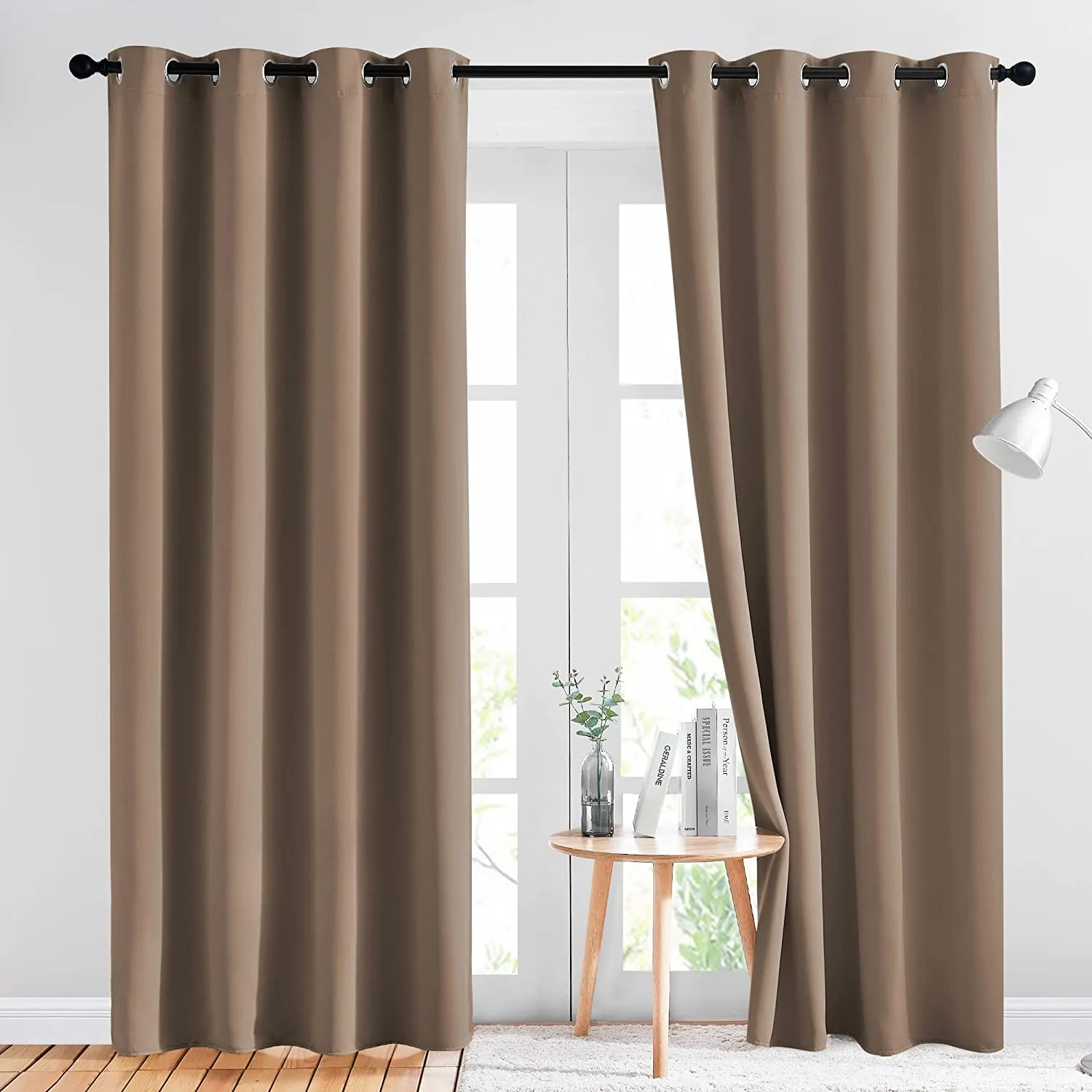 Cartela Thermal Insulated Blackout Room Darkening Grommet Curtains - 1 Panel 0