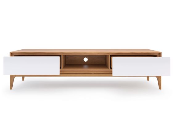 Duo Scandinavian TV Unit With White Panels 3