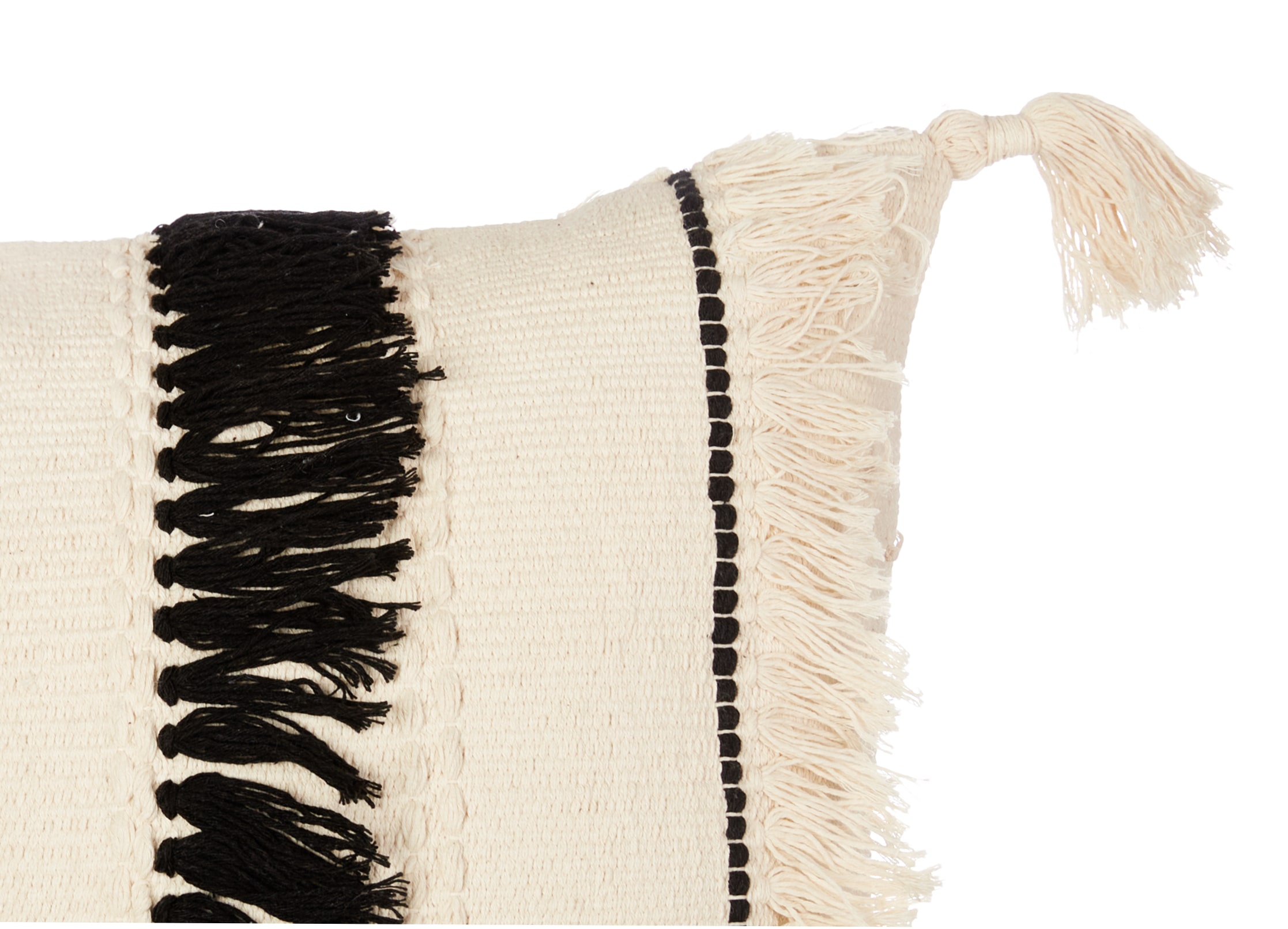 Black & White Fringes Cushion 1