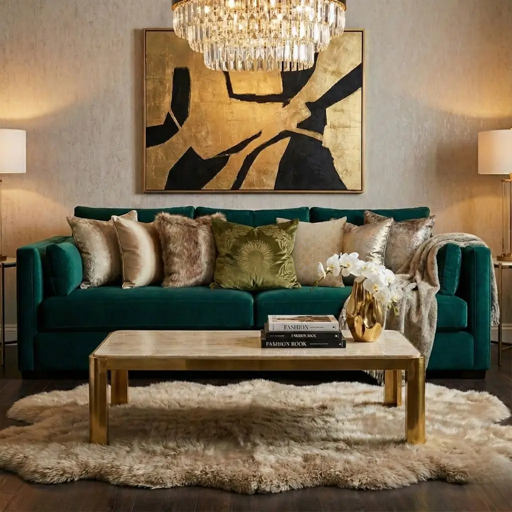 Medallion Silk Rectangular Cushion – Olive 1