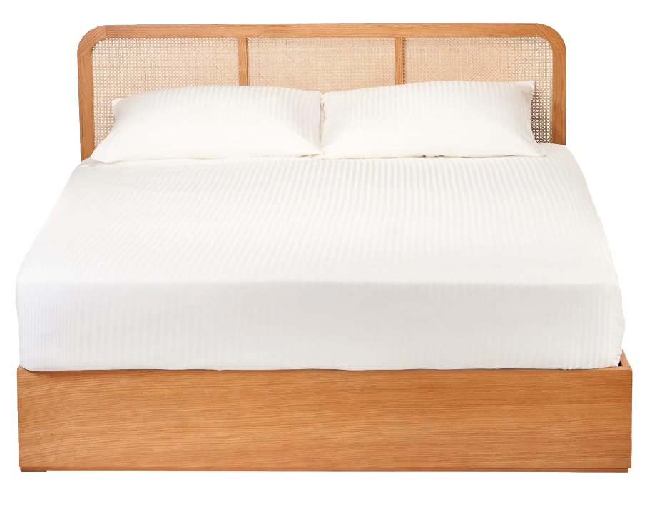 Retro Cane Bed With Chamfered Edges 0