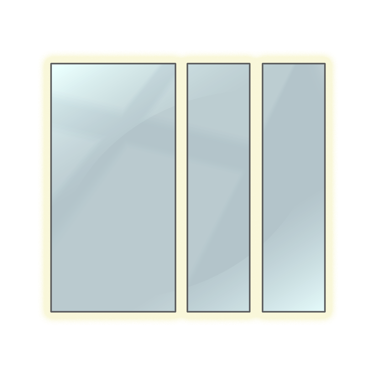 Erica Sleek Vertical Panel Mirror Set - Modern Elegance for Your Walls 2