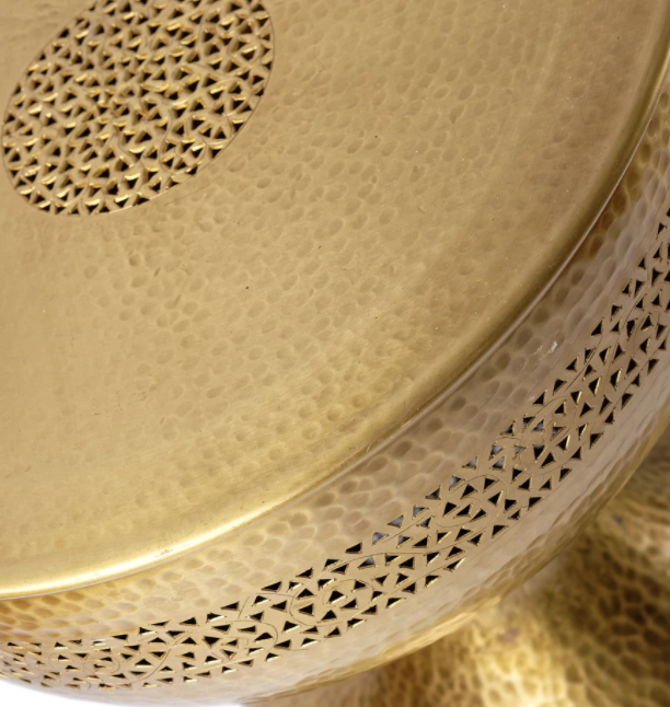 Tabla M Table - Small - Hand Craved Design - Round Top 2