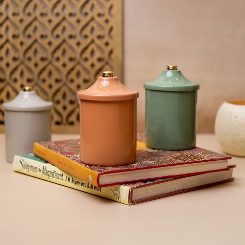 Cherry Scented Pyramid Candle Cup Orange 1
