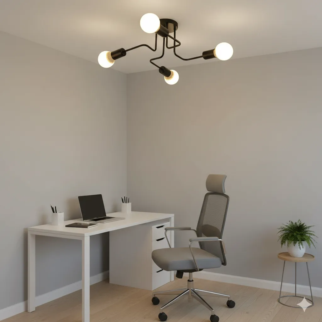 Evie Ceiling Lamp - Black & Gold - YLS.YL567-3B 2