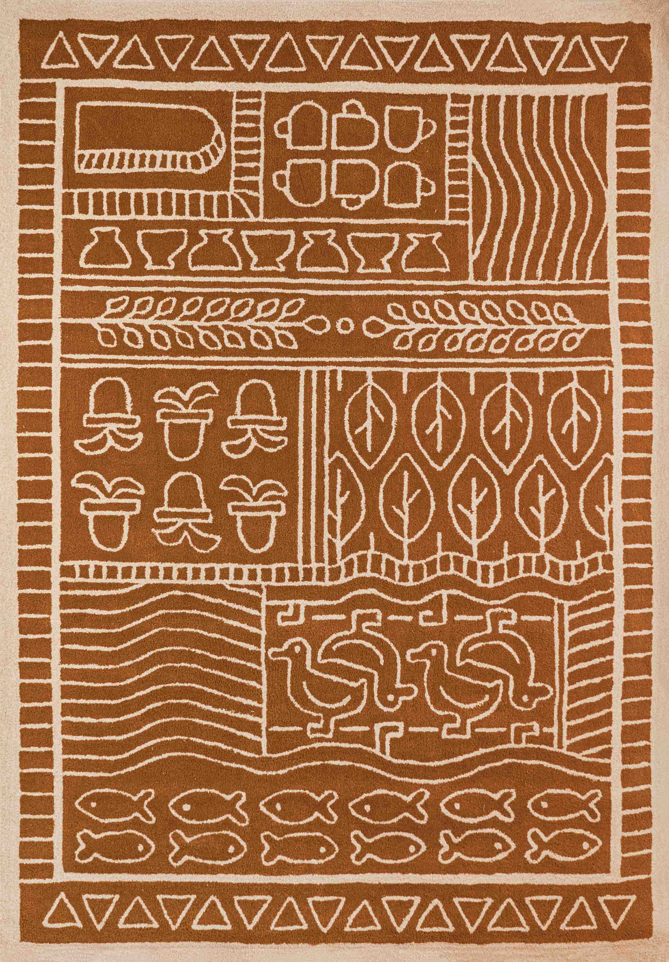 Tunis Orange Rug 0