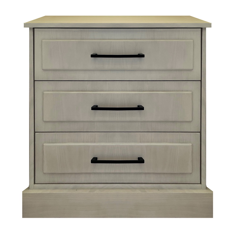 Oak Dresser With 3 Drawers Grey 0