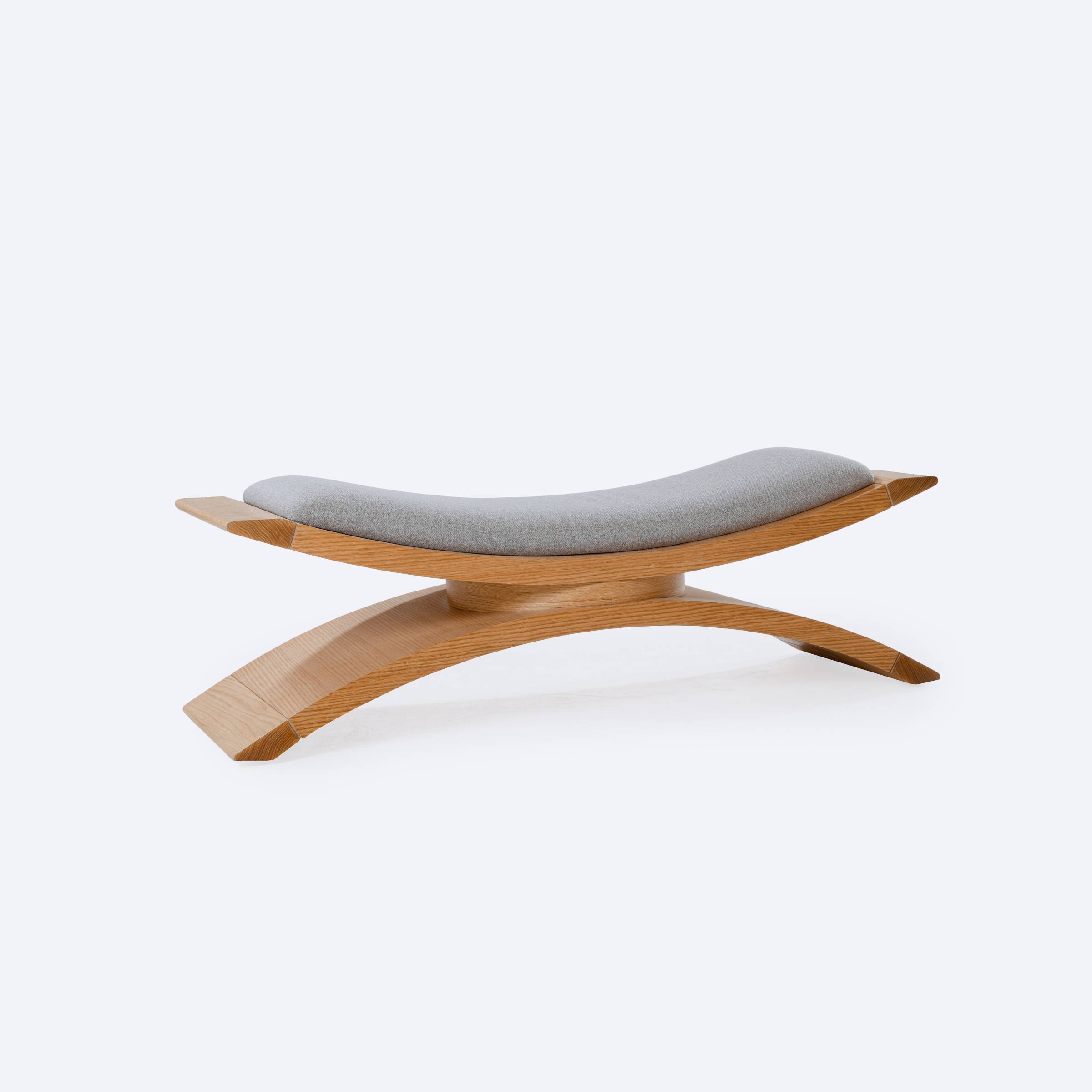Cleo Banquette With Oak Wood And Plush Upholstery 0