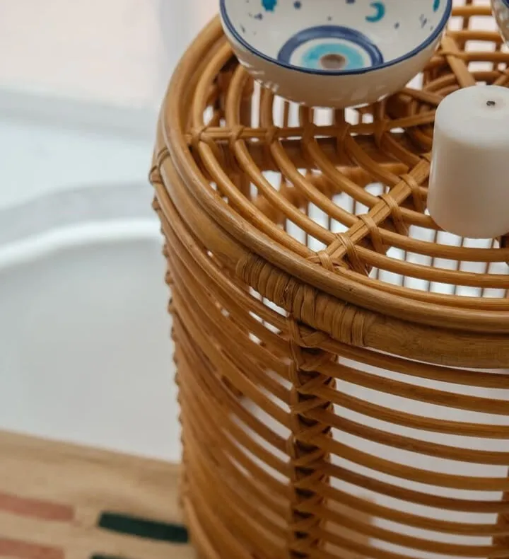 Claire Mini -  Bamboo Side Table - Round Design - Net Body 4