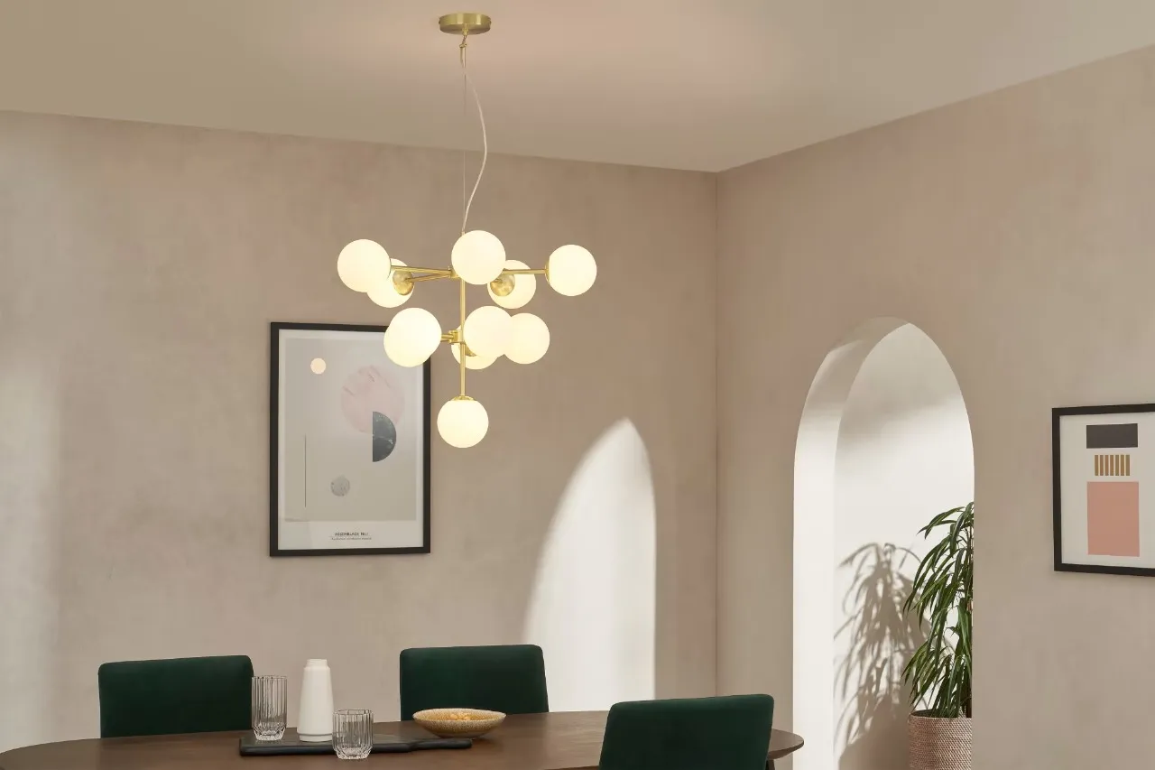 Gold and White Ceiling Lamp - YL784 1