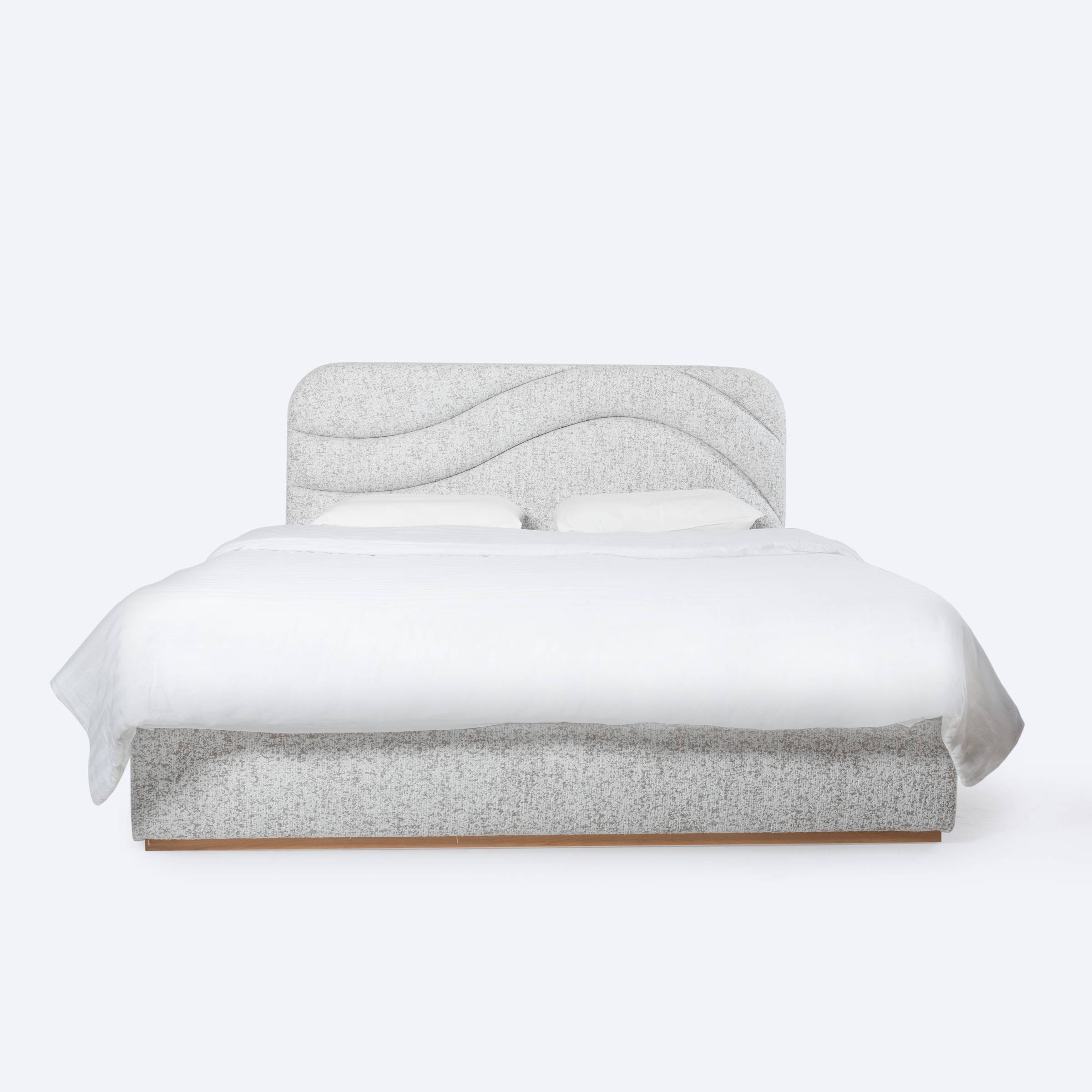 Moga Bed Beech Wood Fully Upholstered 0