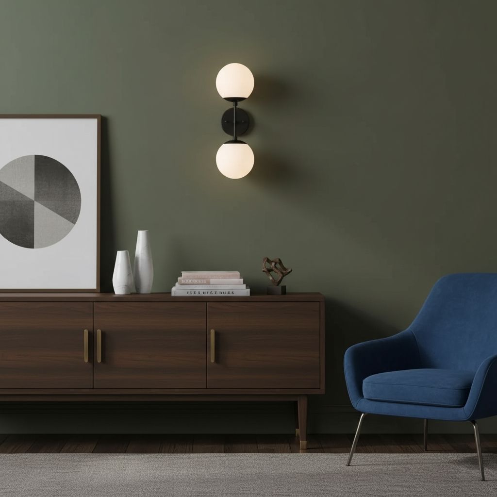 Black Dual Globe Wall Lamp wall m-7 1