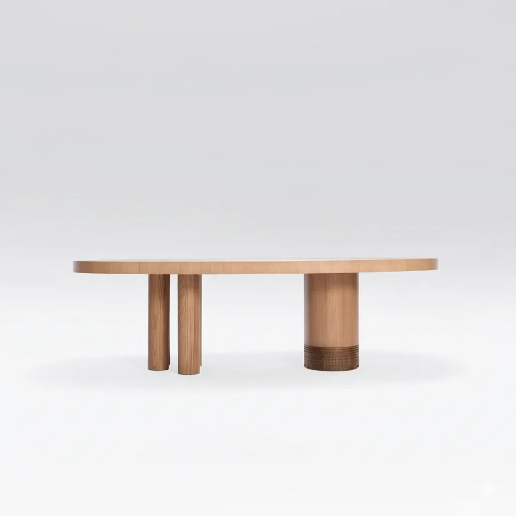 Pharaoh Dining Table – Oak Veneer Carved Design 0