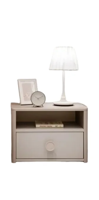 Victoria Nightstand With 1 Drawer & Shelf - Beige Color 0