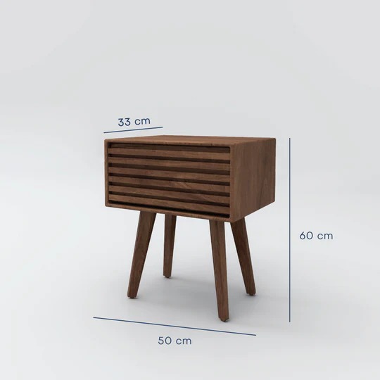 Boxy Night Stand - Single Drawer - Sturdy Wood 1