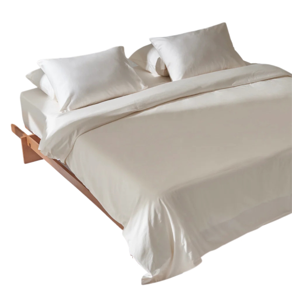 طقم غطاء لحاف - سادة - ساتين - كينج