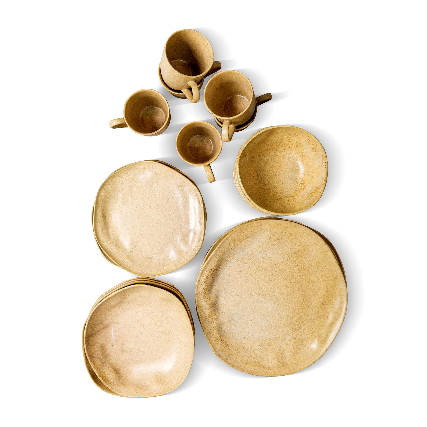 Organic Beige Stone Dinnerware Set 1