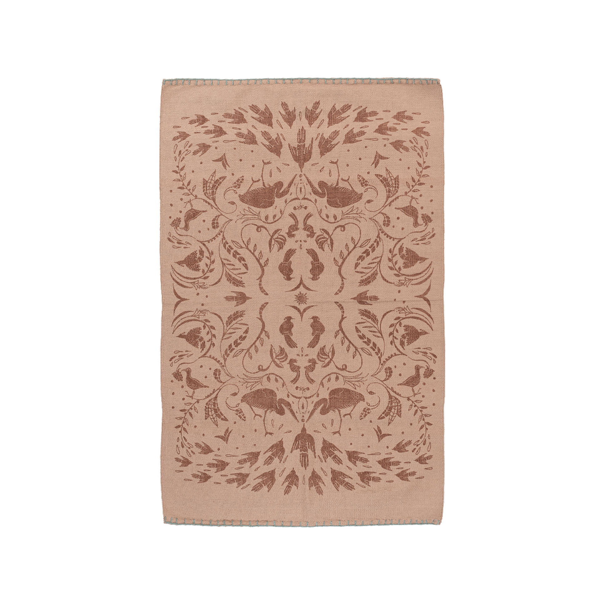 Flock Handwoven Cotton Kilim Rug – Flock Motif Design 0