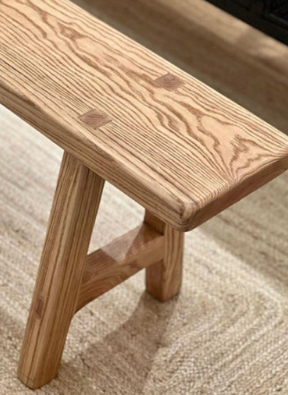 Dale Natural Oak Wood Bench – Timeless Minimalist Design 1