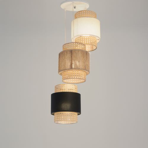 Triple Rattan Ceiling Lamp Ce _Ra _002 1