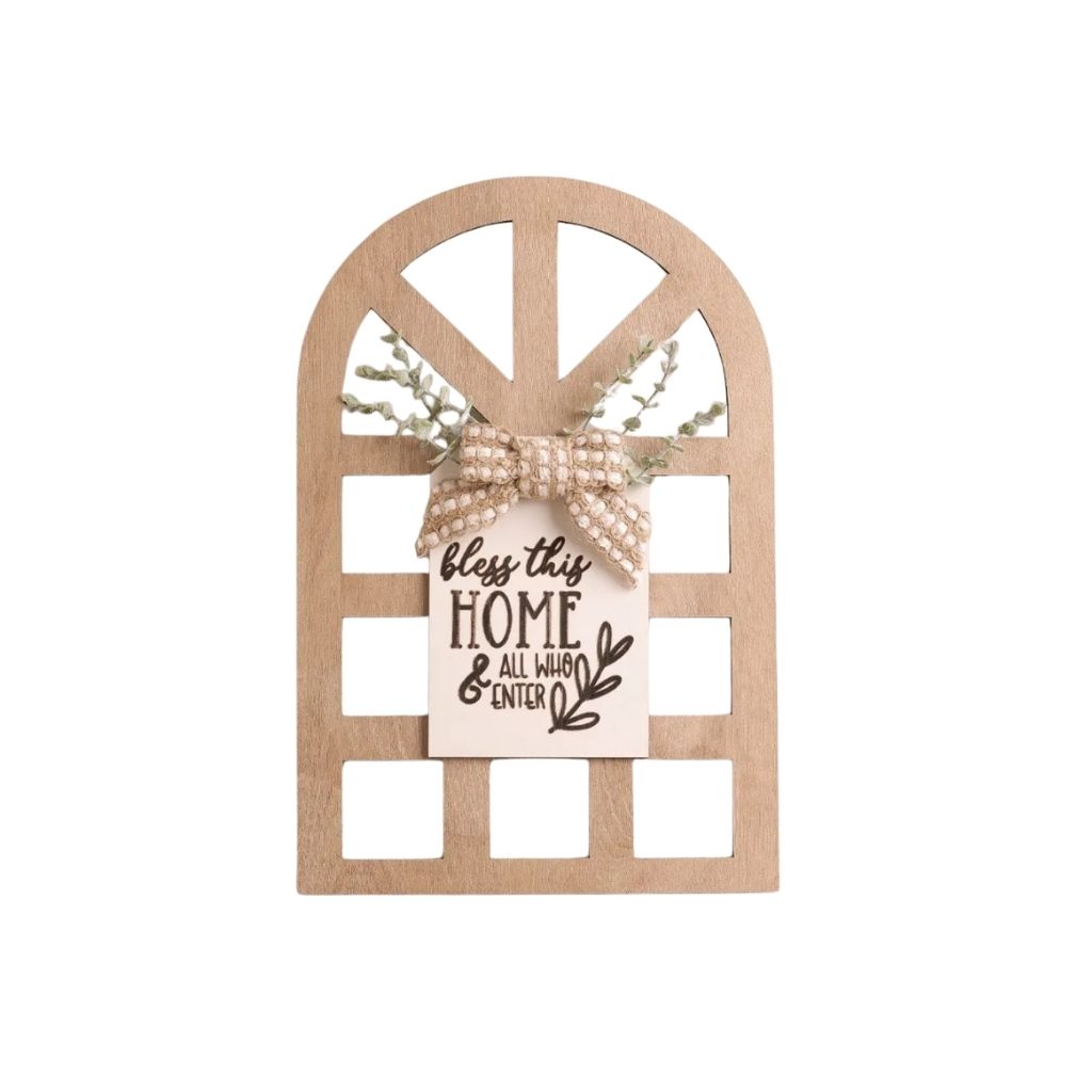 Home of Blessings Arch Sign - Natural Elegance for Your Entryway 0
