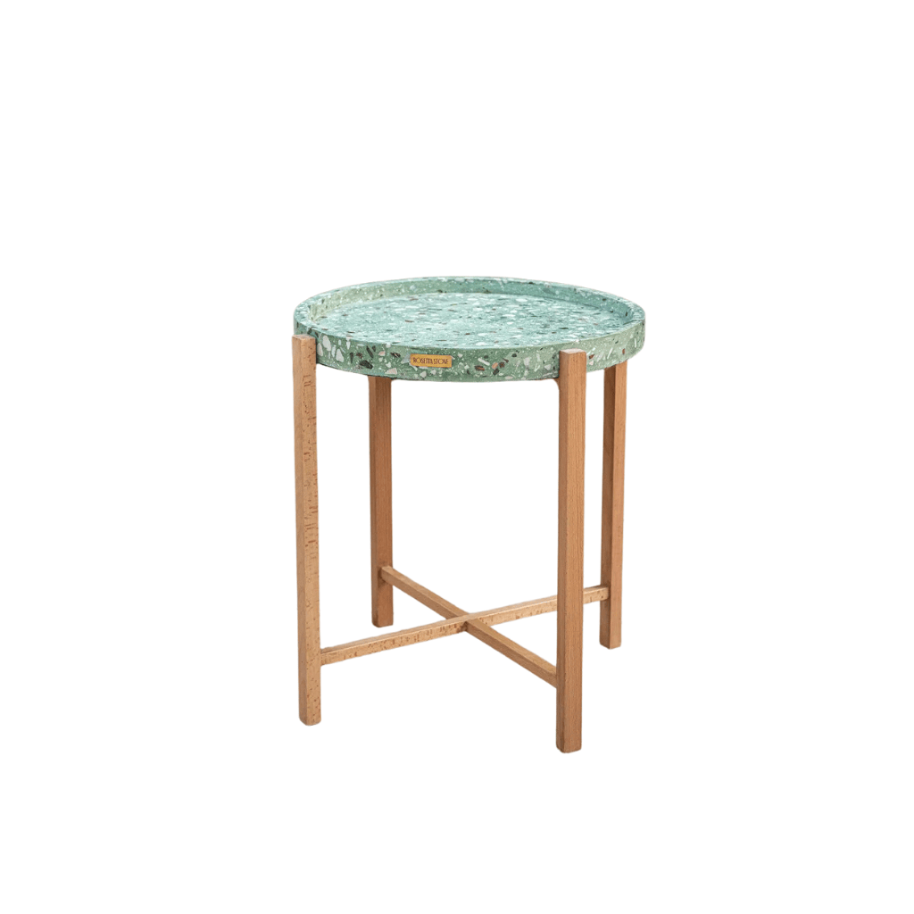 Anuk Terrazzo Side Table - ouch of Elegance with Recycled Stone 0