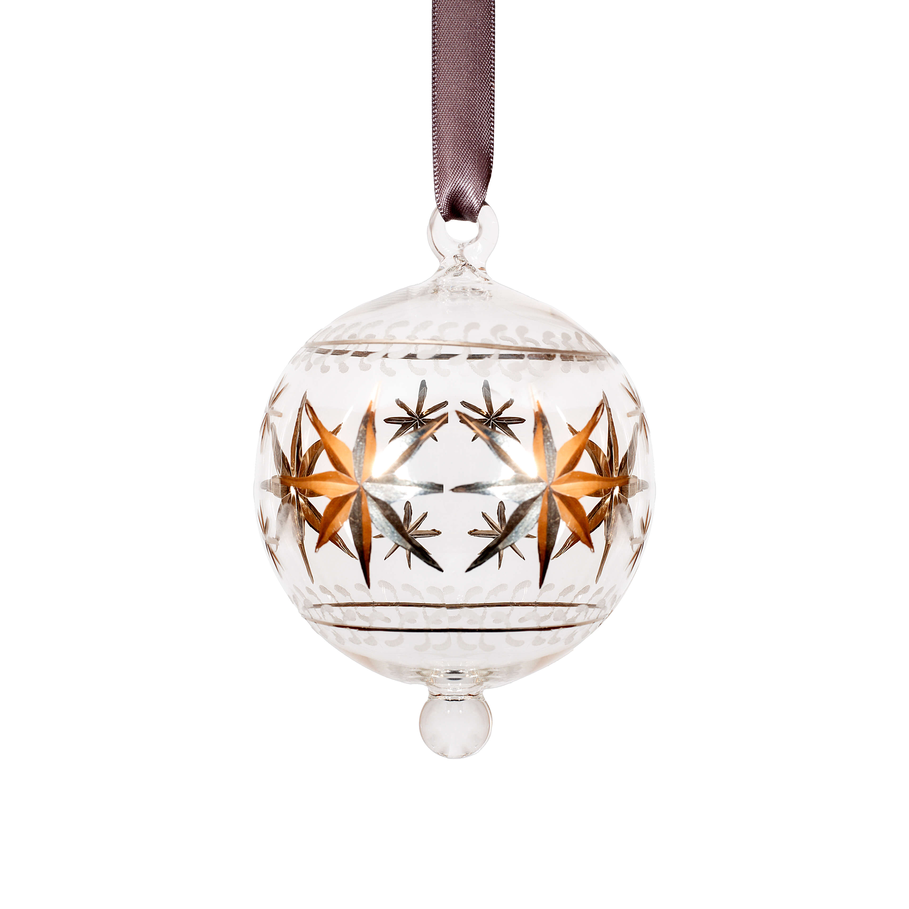 زينة كريسماس معلقة بنقوش النجوم البلاتينية