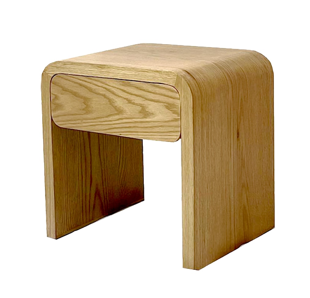 Luna Nightstand With Curved Top Design 0
